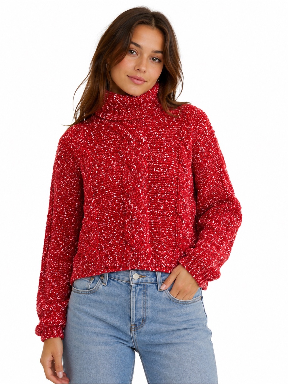 🤍NWOT P Luca Milano Red Women's Sweater